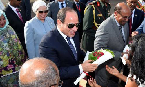 السيسى يبعث برسالة سلام من الخرطوم إلى إثيوبيا وإريتريا وجنوب السودان