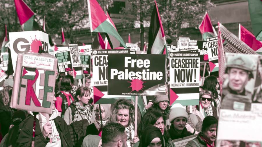 خرجت المظاهرات الداعمة للفلسطينيين فى العديد من دول العالم