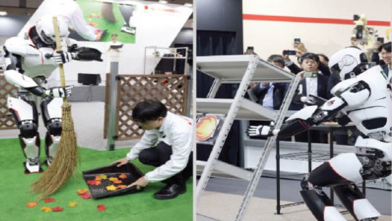 الروبوت «كاليدو» زودته الشركة المنتجة بشاشة كروية على رأسه تعرض تعابير وجه رقمية لتعزيز التفاعل الإنسانى معه