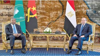 شهدا توقيع عدد من الاتفاقيات ومذكرات التفاهم بين البلدين.. السيسي ونظيره الأنجولى يناقشان الأوضاع فى القرن الإفريقى والسودان