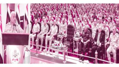 وزير الدفاع يلتقى عددًا من قادة وضباط المنطقة المركزية العسكرية