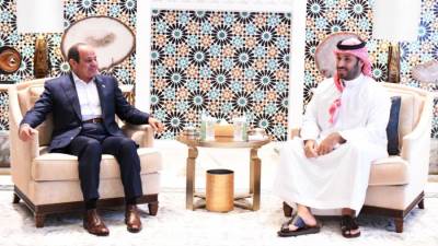 الرئيس السيسي بحث مع بن سلمان جهود وقف إطلاق النار فى غزة 