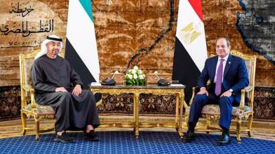 السيسي وبن زايد يرحبان بمبادرة ترامب لوقف الحرب على غزة